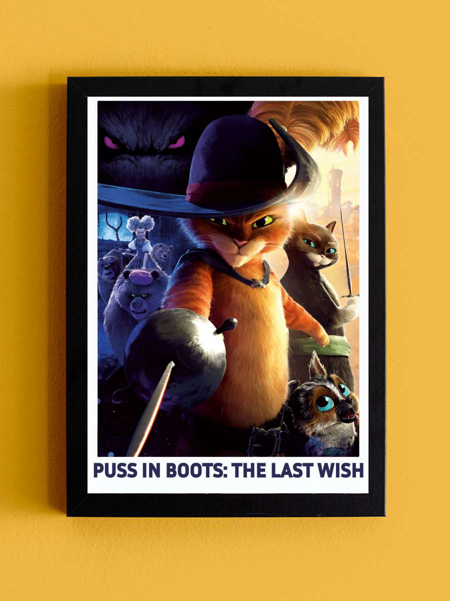 Çizmeli Kedi: Son Dilek - Puss in Boots: The Last Wish Film Tablo Siyah Çerçeveli Film Poster Afiş Tablo