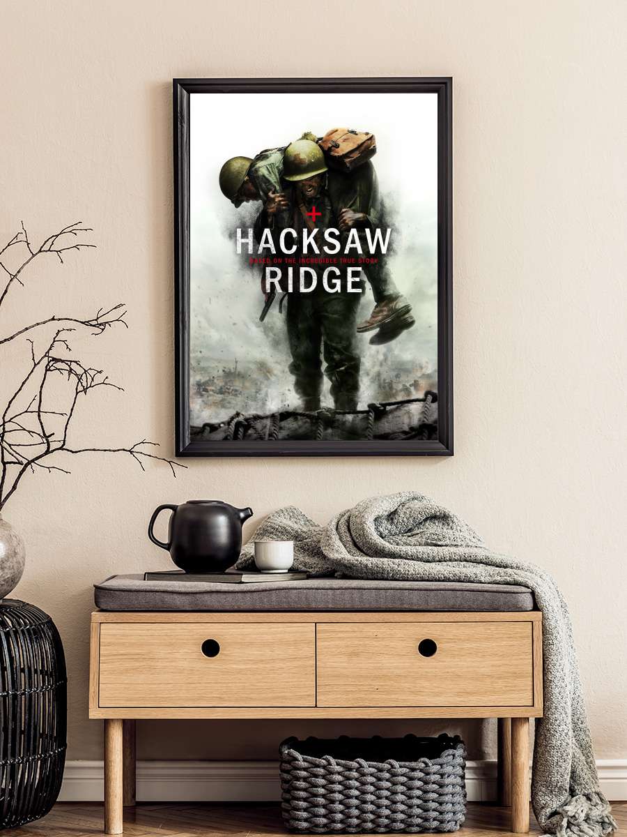 Savaş Vadisi - Hacksaw Ridge Film Tablo Siyah Çerçeveli Film Poster Afiş Tablo