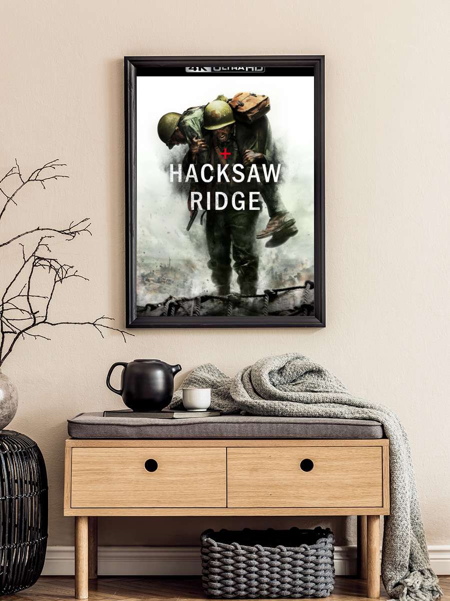 Savaş Vadisi - Hacksaw Ridge Film Tablo Siyah Çerçeveli Film Poster Afiş Tablo