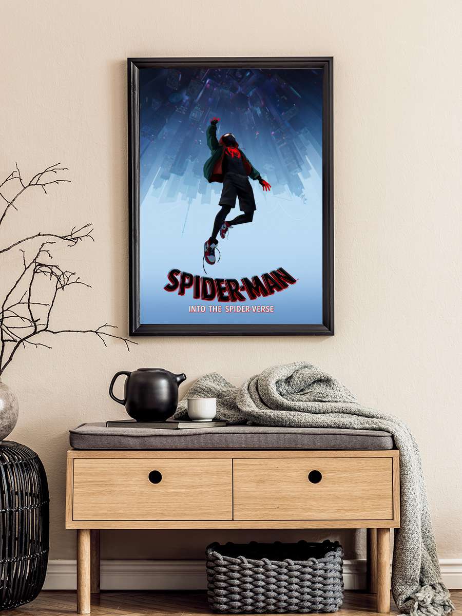 Örümcek Adam: Örümcek Evreninde - Spider-Man: Into the Spider-Verse Film Tablo Siyah Çerçeveli Film Poster Afiş Tablo