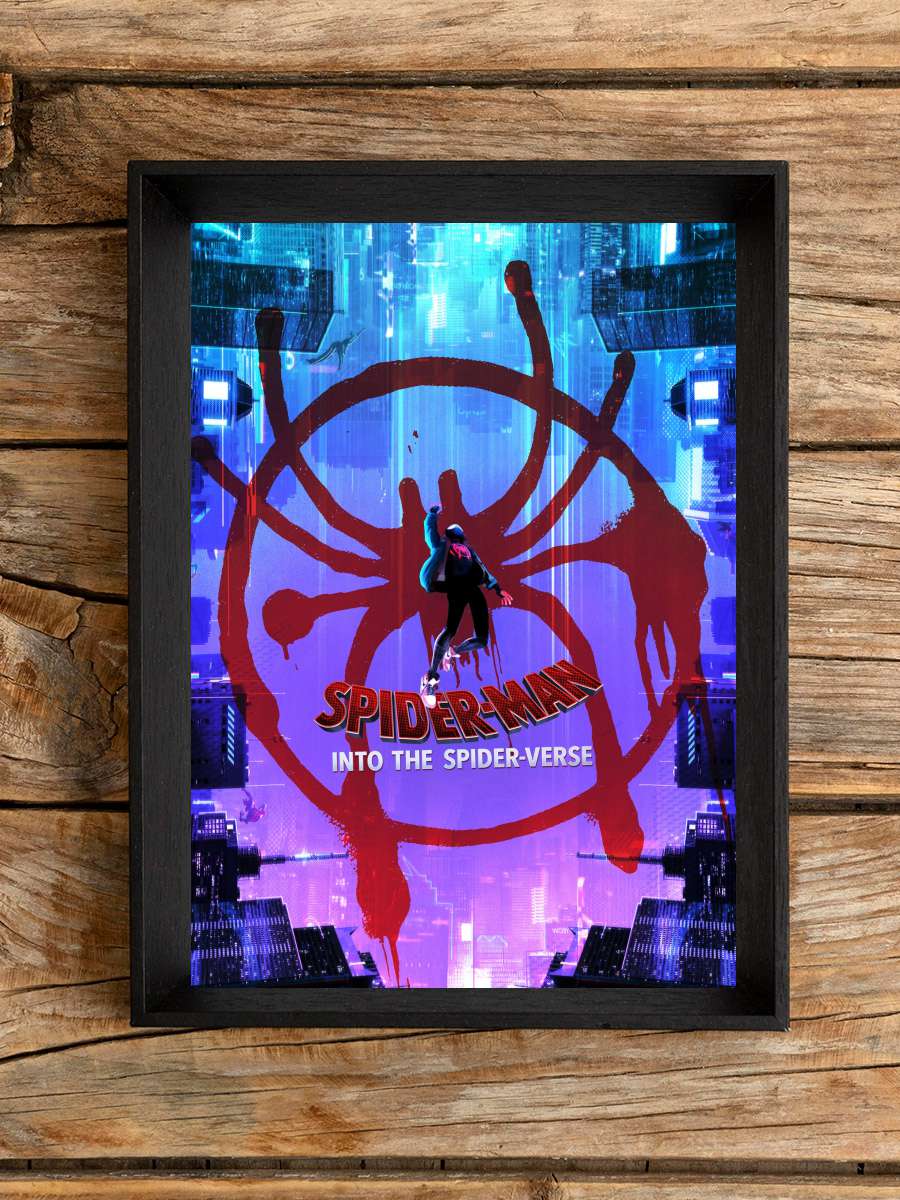 Örümcek Adam: Örümcek Evreninde - Spider-Man: Into the Spider-Verse Film Tablo Siyah Çerçeveli Film Poster Afiş Tablo