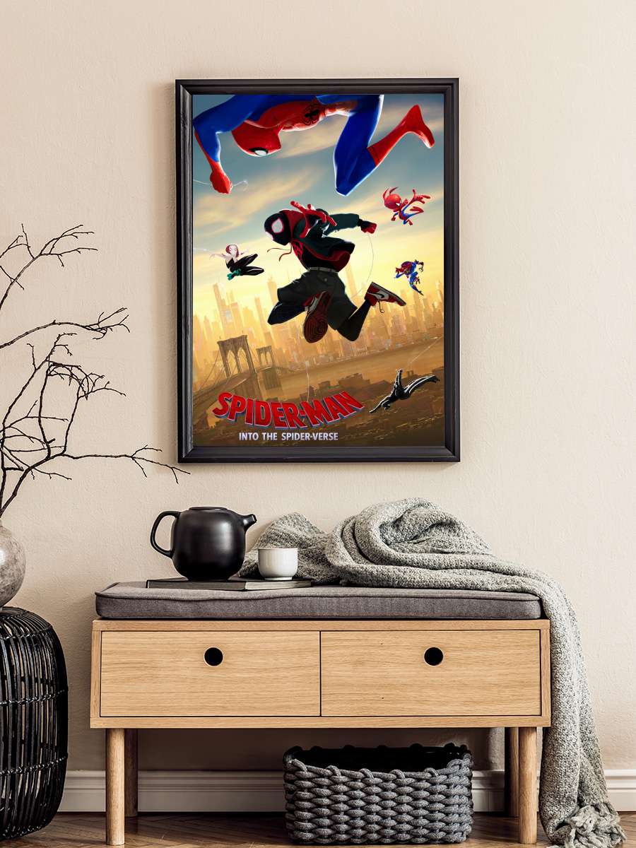 Örümcek Adam: Örümcek Evreninde - Spider-Man: Into the Spider-Verse Film Tablo Siyah Çerçeveli Film Poster Afiş Tablo