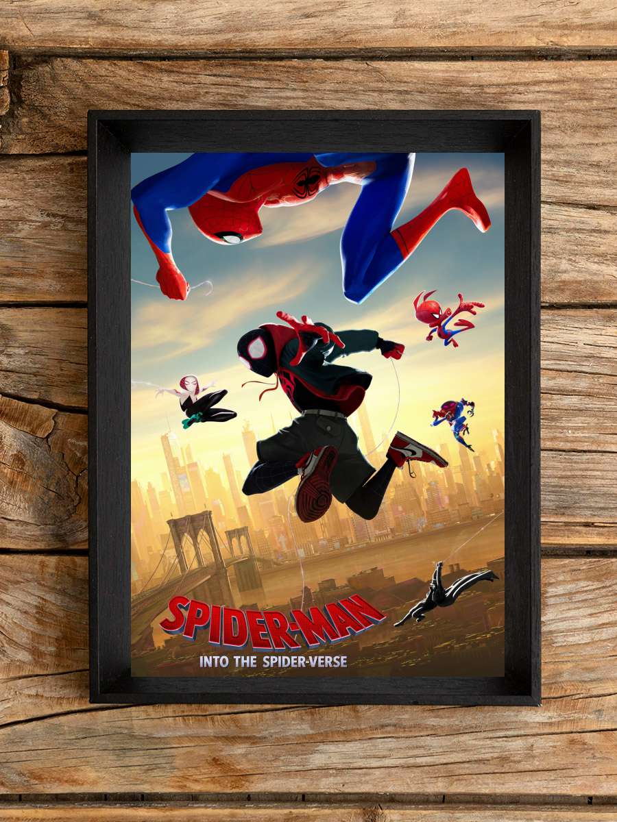 Örümcek Adam: Örümcek Evreninde - Spider-Man: Into the Spider-Verse Film Tablo Siyah Çerçeveli Film Poster Afiş Tablo