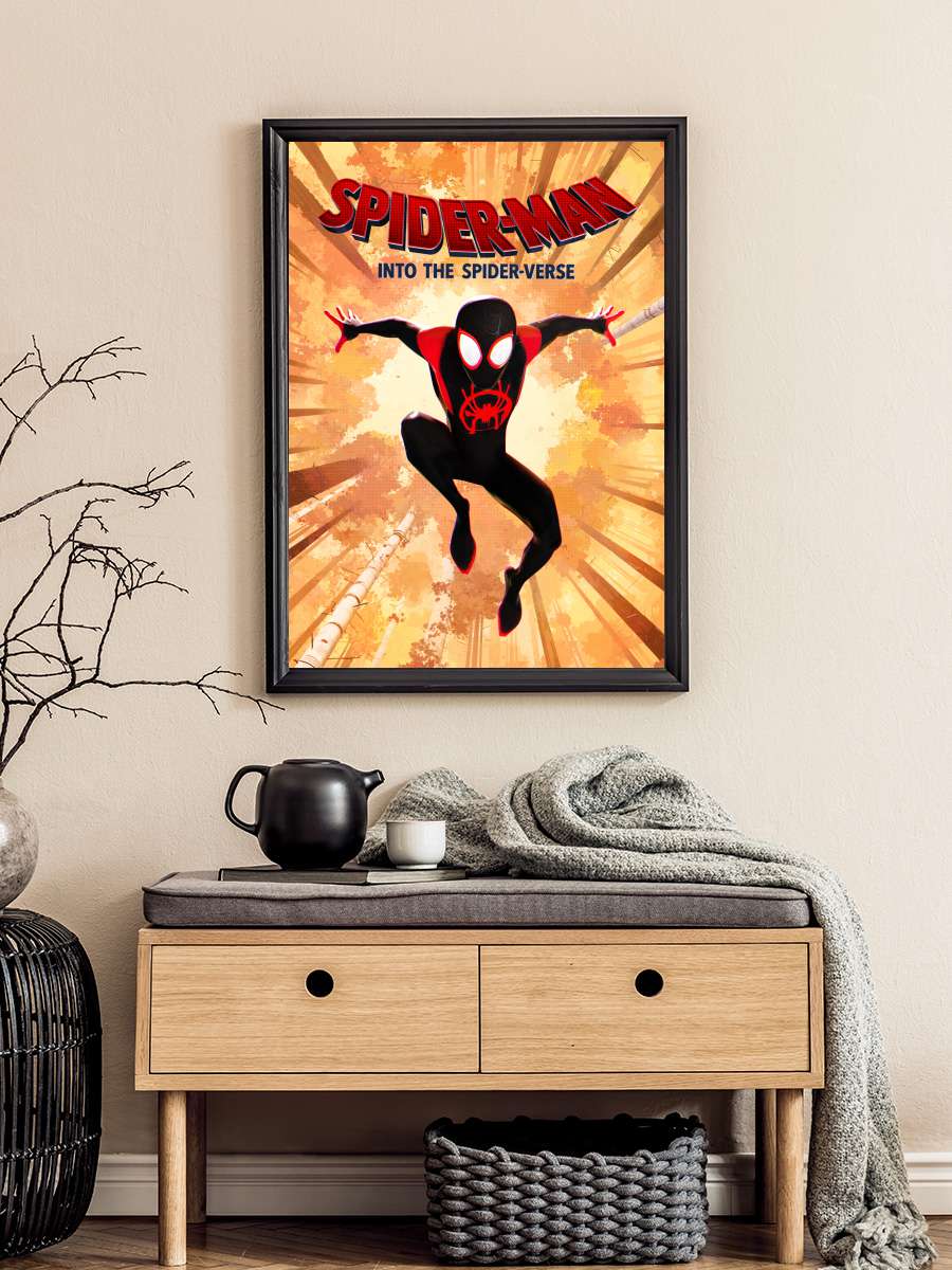 Örümcek Adam: Örümcek Evreninde - Spider-Man: Into the Spider-Verse Film Tablo Siyah Çerçeveli Film Poster Afiş Tablo