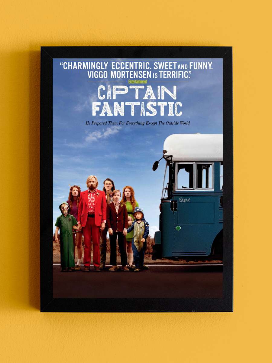 Kaptan Fantastik - Captain Fantastic Film Tablo Siyah Çerçeveli Film Poster Afiş Tablo