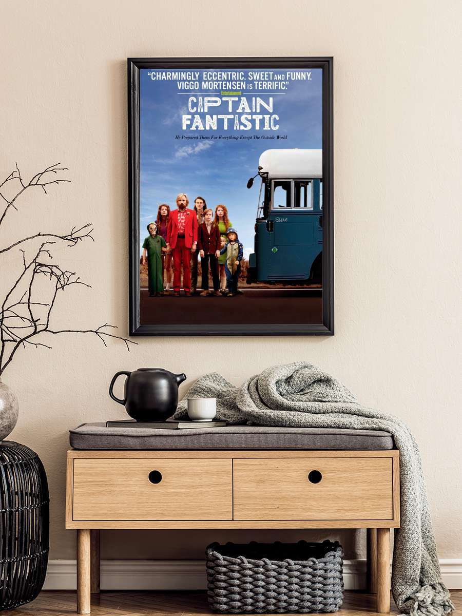 Kaptan Fantastik - Captain Fantastic Film Tablo Siyah Çerçeveli Film Poster Afiş Tablo