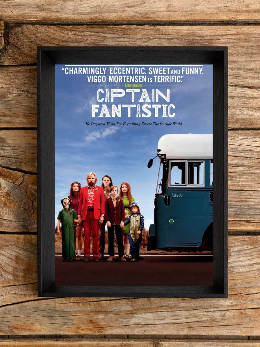 Kaptan Fantastik - Captain Fantastic Film Tablo Siyah Çerçeveli Film Poster Afiş Tablo