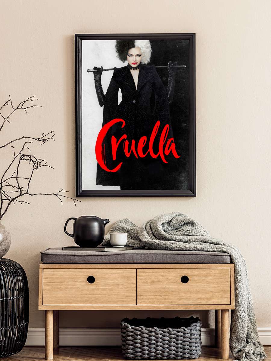 Cruella Film Tablo Siyah Çerçeveli Film Poster Afiş Tablo