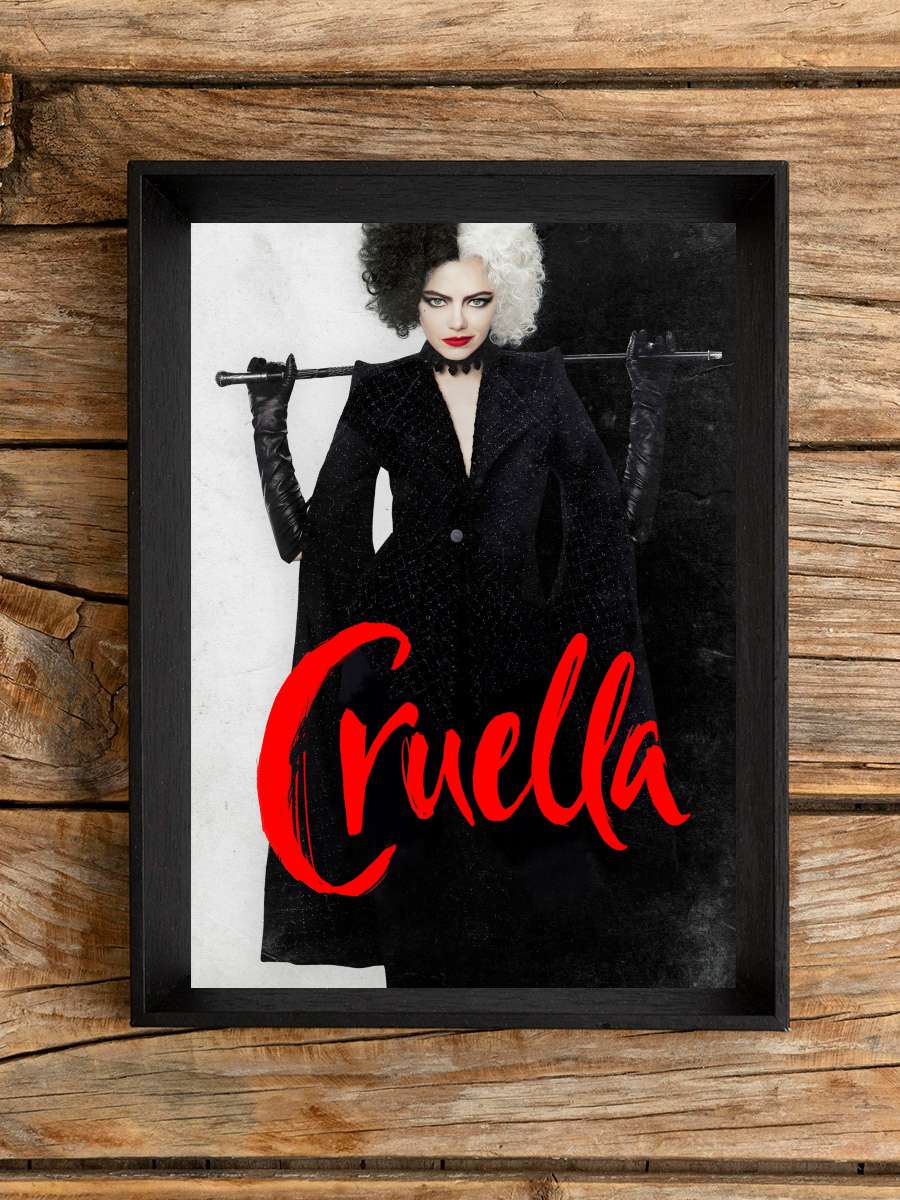 Cruella Film Tablo Siyah Çerçeveli Film Poster Afiş Tablo