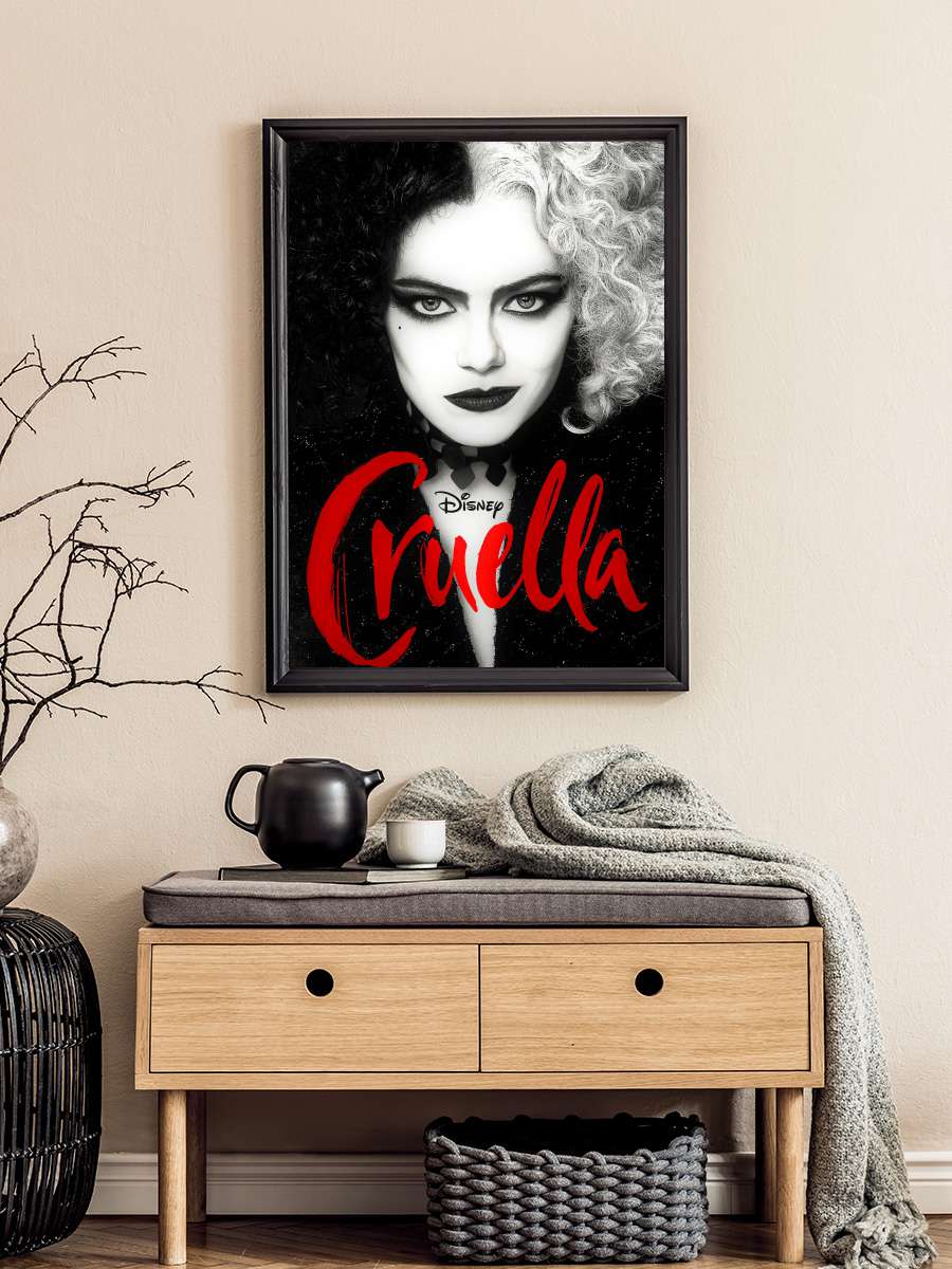 Cruella Film Tablo Siyah Çerçeveli Film Poster Afiş Tablo