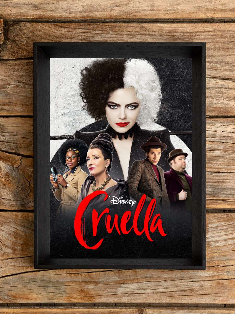 Cruella Film Tablo Siyah Çerçeveli Film Poster Afiş Tablo