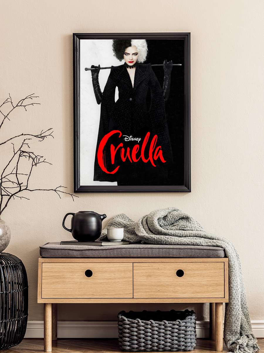 Cruella Film Tablo Siyah Çerçeveli Film Poster Afiş Tablo