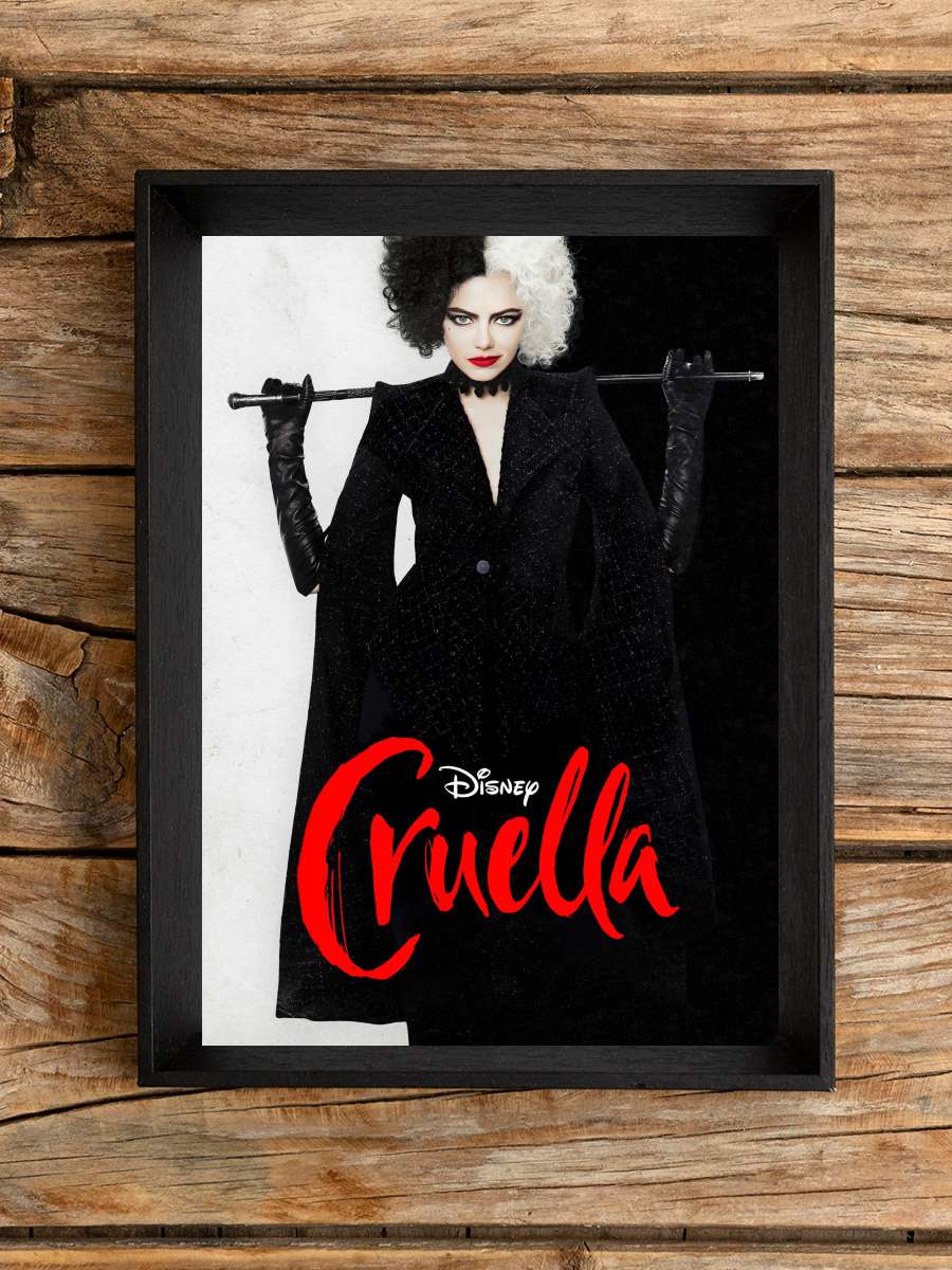 Cruella Film Tablo Siyah Çerçeveli Film Poster Afiş Tablo