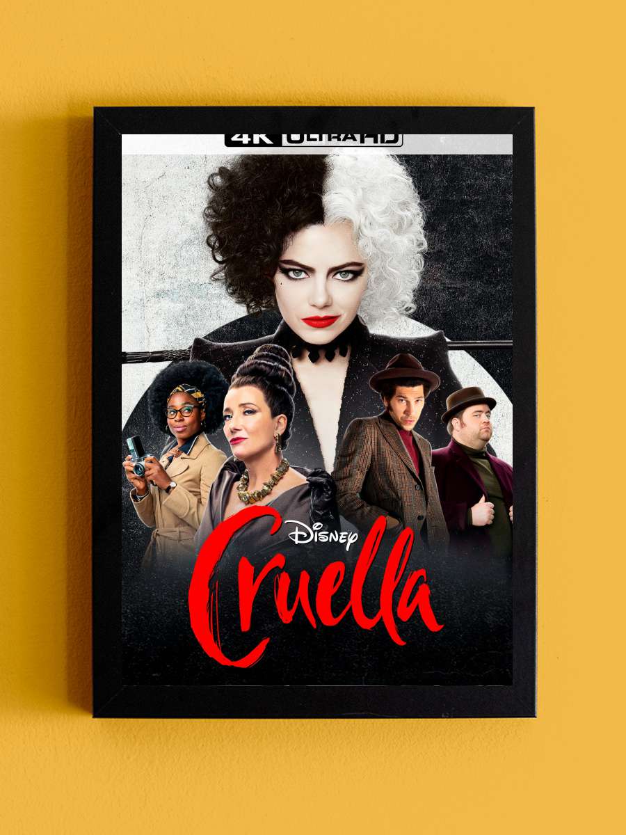 Cruella Film Tablo Siyah Çerçeveli Film Poster Afiş Tablo