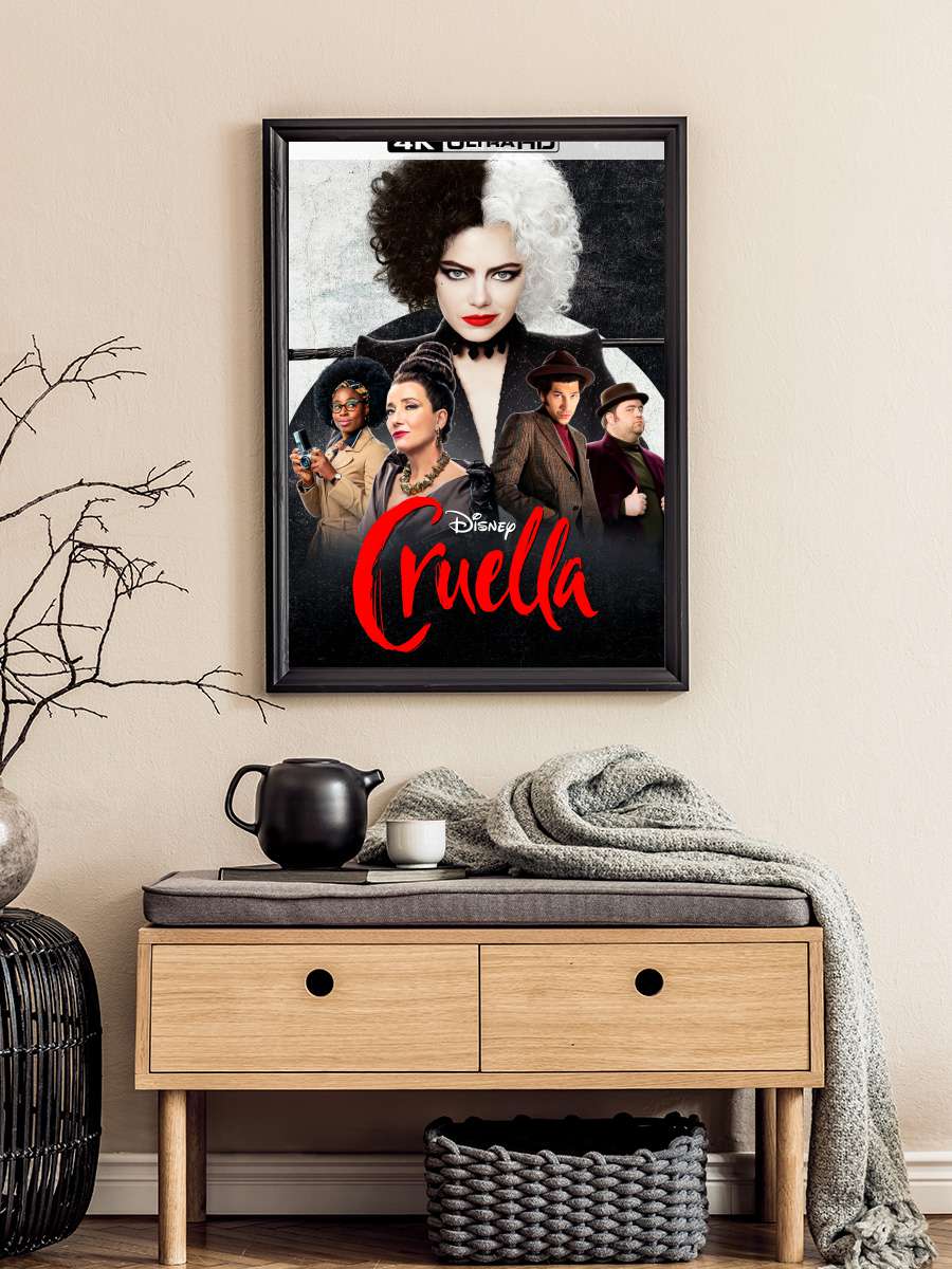 Cruella Film Tablo Siyah Çerçeveli Film Poster Afiş Tablo