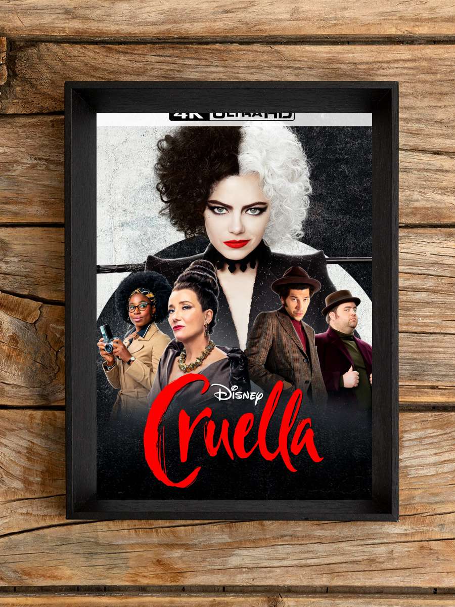 Cruella Film Tablo Siyah Çerçeveli Film Poster Afiş Tablo