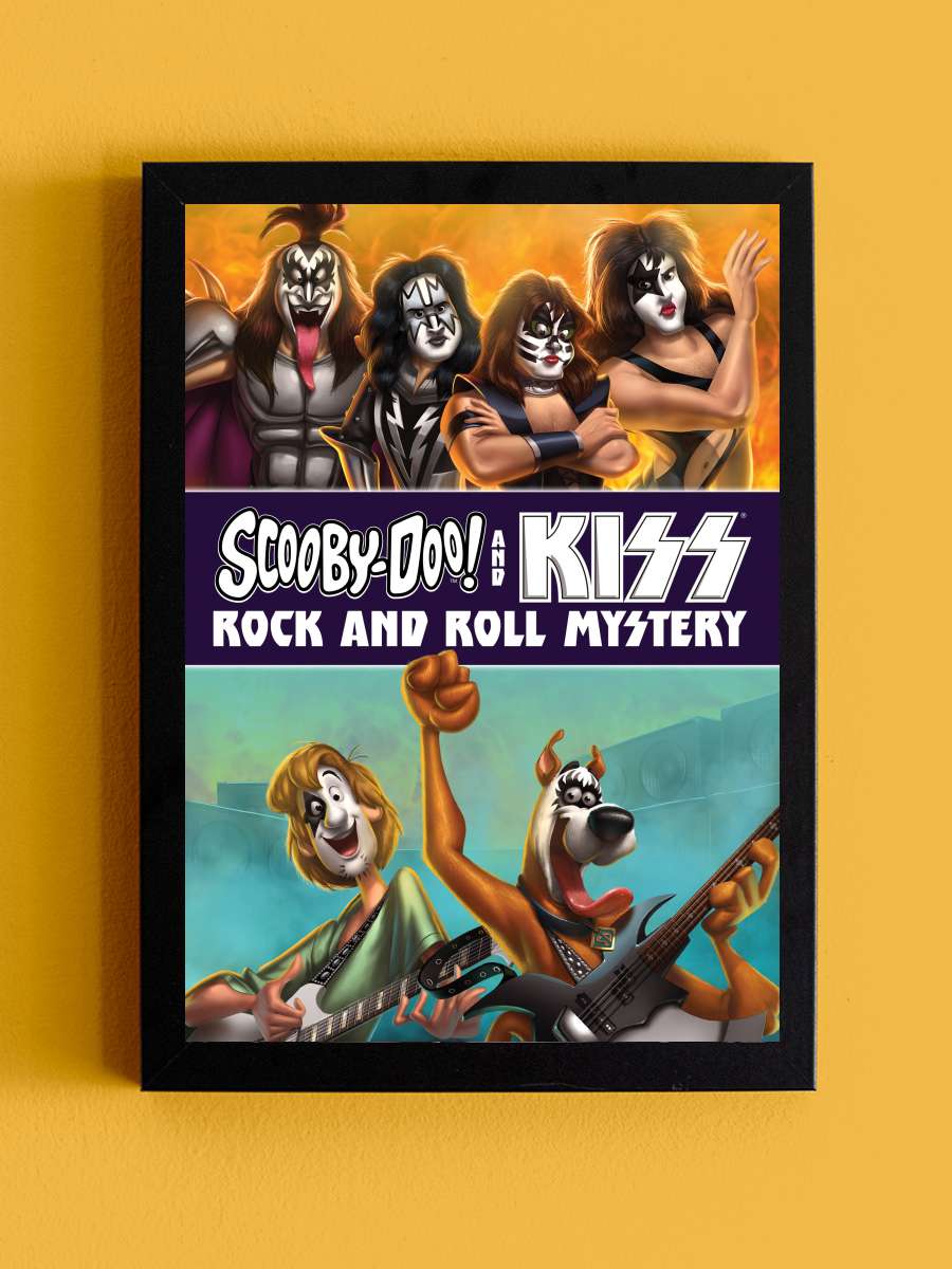 Scooby-Doo! and KISS: Rock and Roll Mystery Film Tablo Siyah Çerçeveli Film Poster Afiş Tablo