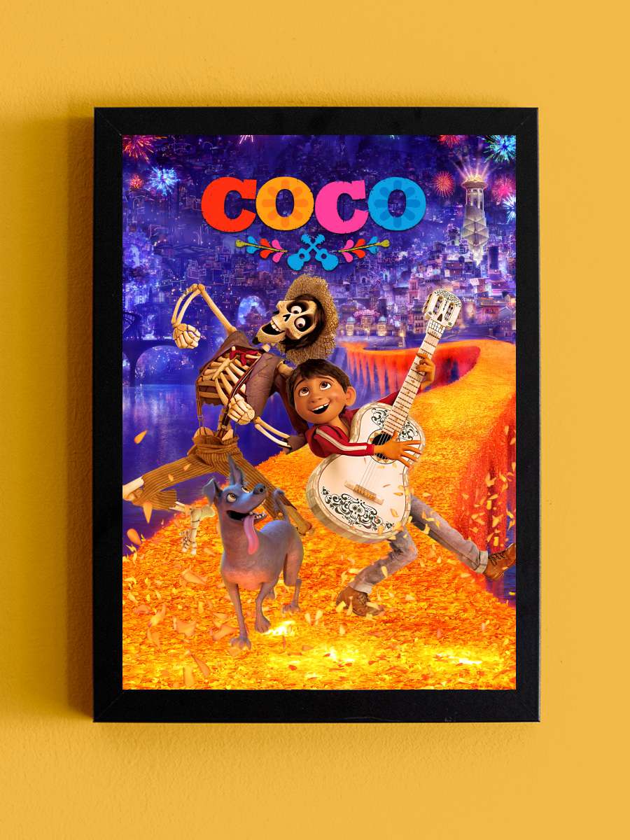 Coco Film Tablo Siyah Çerçeveli Film Poster Afiş Tablo