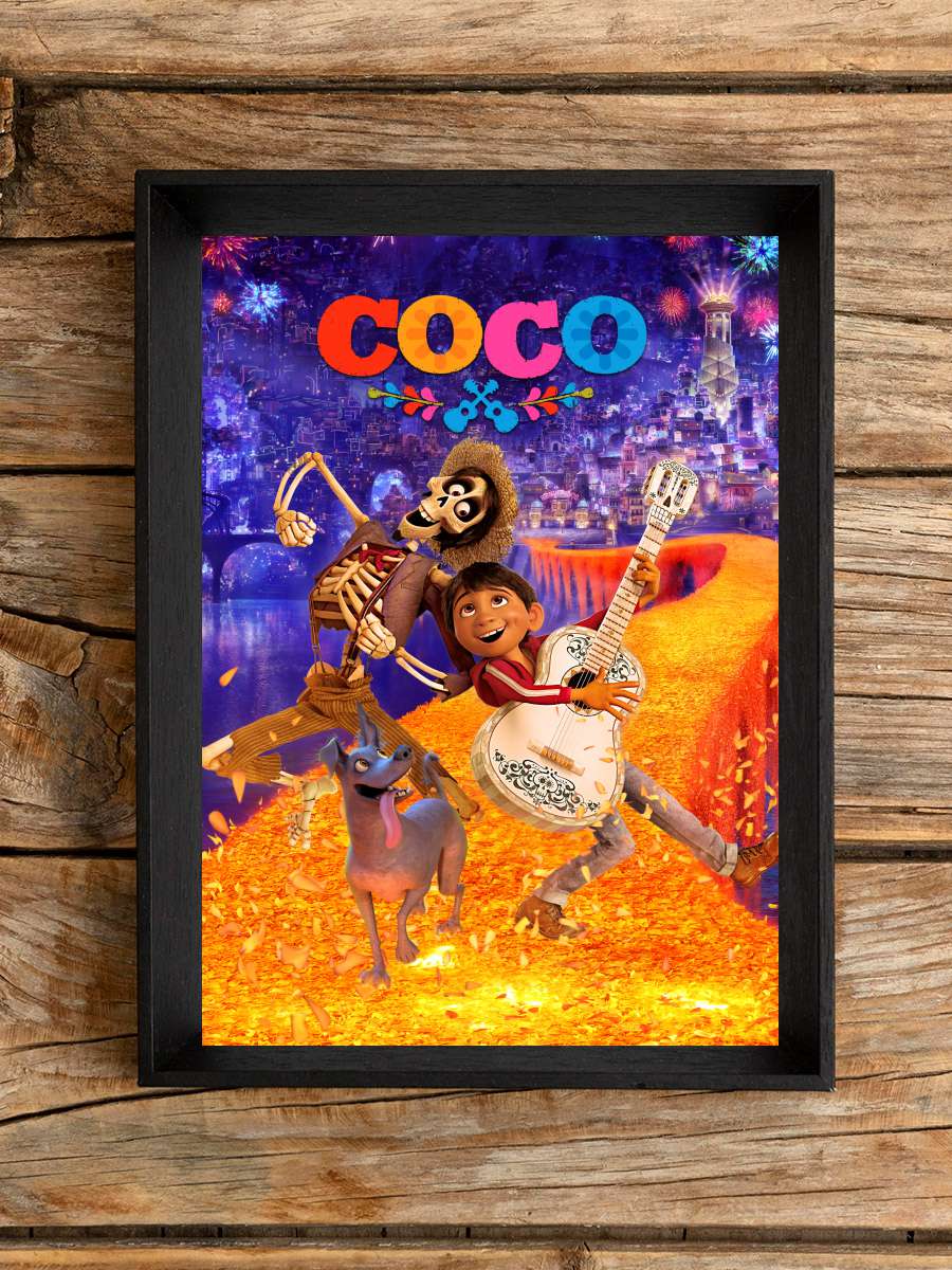 Coco Film Tablo Siyah Çerçeveli Film Poster Afiş Tablo