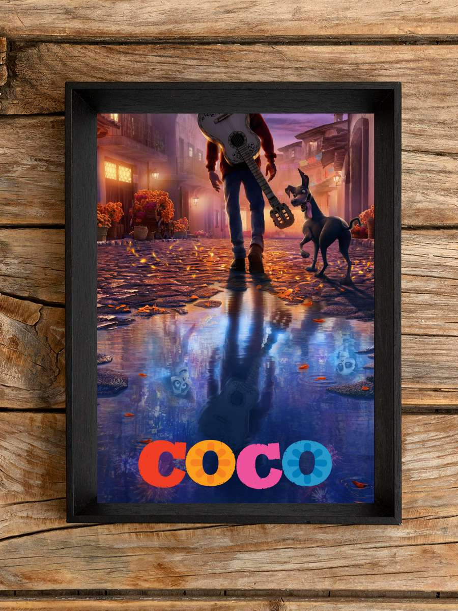 Coco Film Tablo Siyah Çerçeveli Film Poster Afiş Tablo