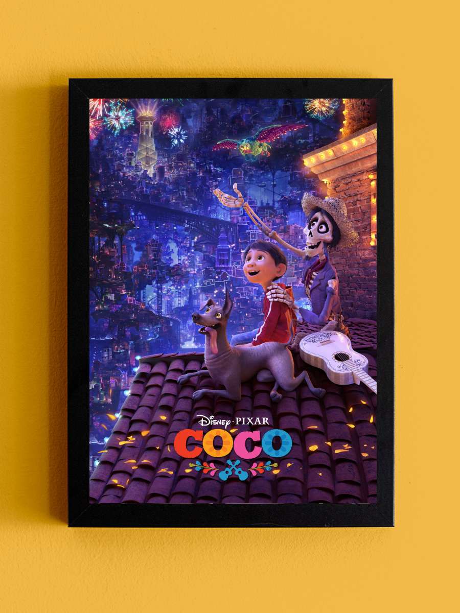 Coco Film Tablo Siyah Çerçeveli Film Poster Afiş Tablo