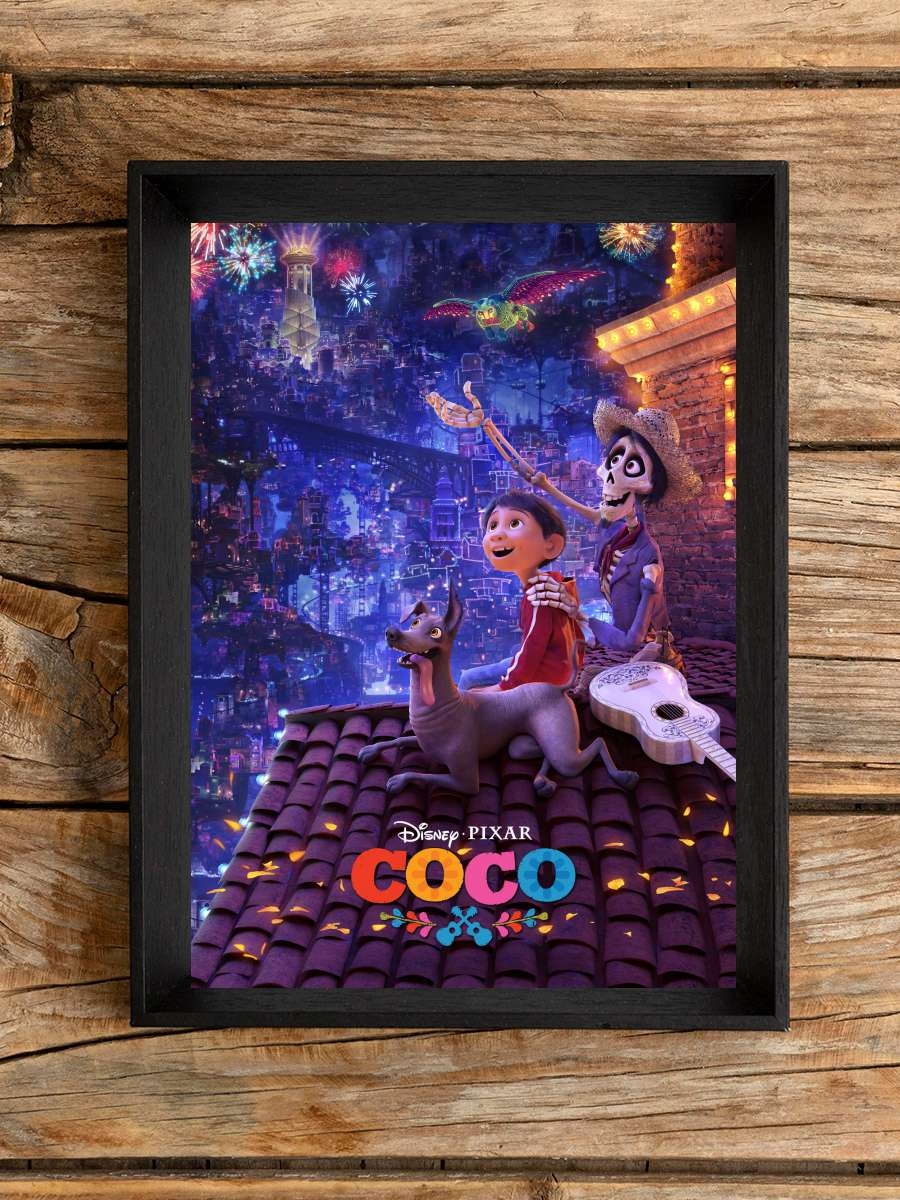 Coco Film Tablo Siyah Çerçeveli Film Poster Afiş Tablo