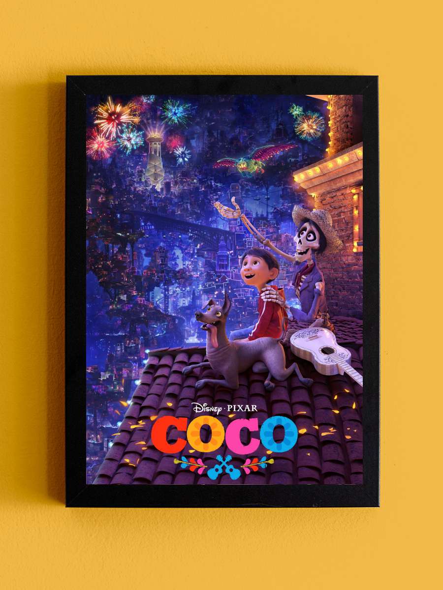 Coco Film Tablo Siyah Çerçeveli Film Poster Afiş Tablo