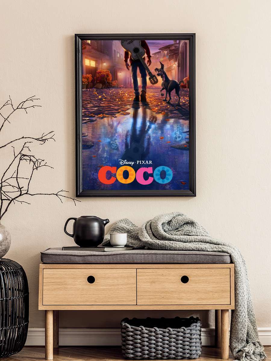 Coco Film Tablo Siyah Çerçeveli Film Poster Afiş Tablo