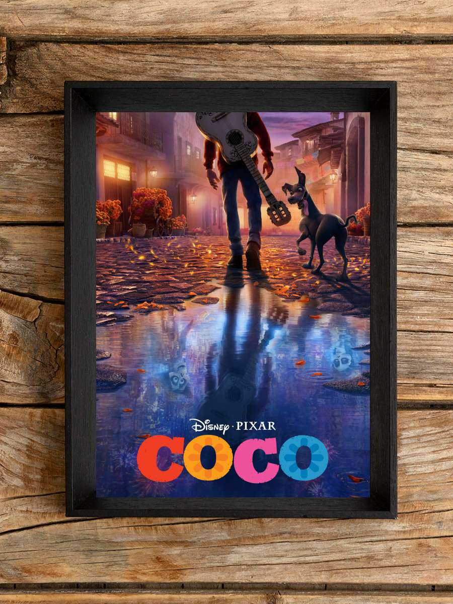 Coco Film Tablo Siyah Çerçeveli Film Poster Afiş Tablo