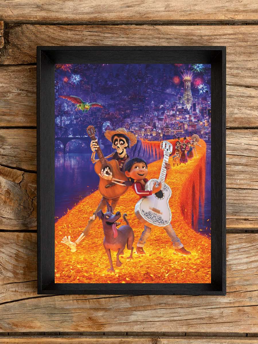 Coco Film Tablo Siyah Çerçeveli Film Poster Afiş Tablo