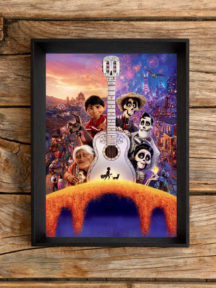 Coco Film Tablo Siyah Çerçeveli Film Poster Afiş Tablo