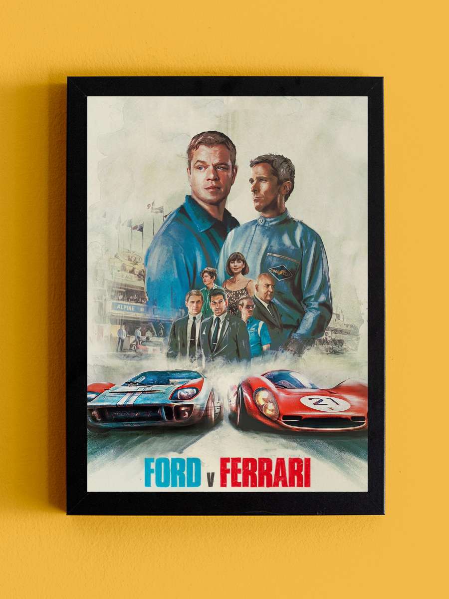 Asfaltın Kralları - Ford v Ferrari Film Tablo Siyah Çerçeveli Film Poster Afiş Tablo