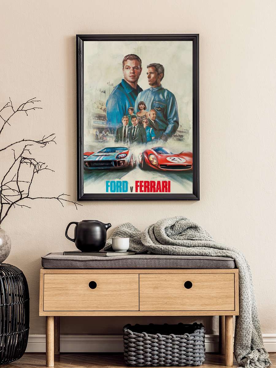 Asfaltın Kralları - Ford v Ferrari Film Tablo Siyah Çerçeveli Film Poster Afiş Tablo