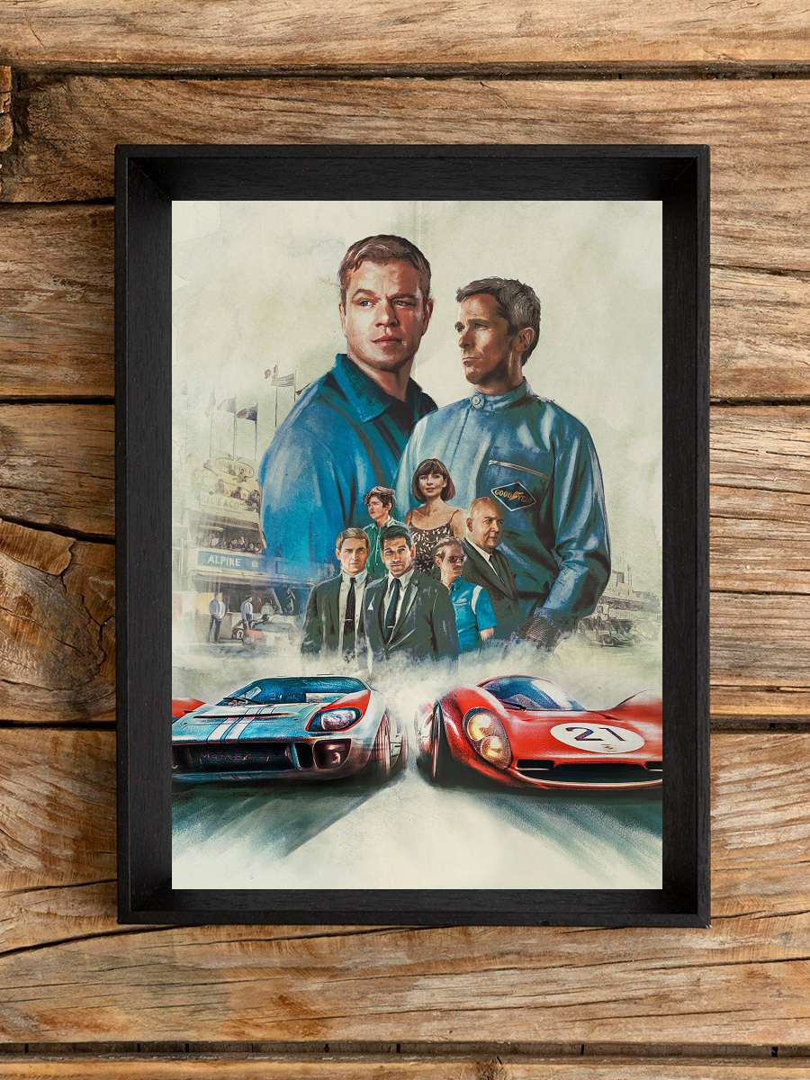 Asfaltın Kralları - Ford v Ferrari Film Tablo Siyah Çerçeveli Film Poster Afiş Tablo