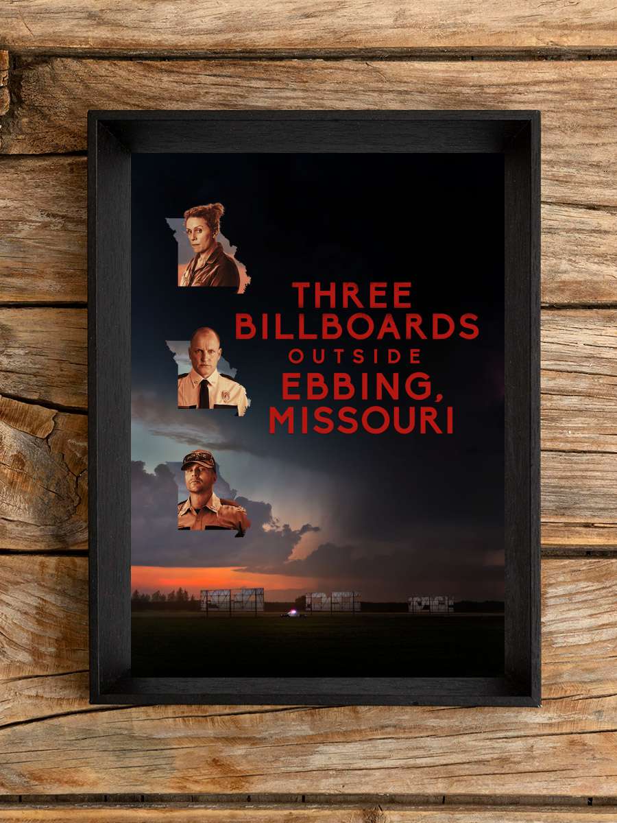 Üç Billboard Ebbing Çıkışı, Missouri - Three Billboards Outside Ebbing, Missouri Film Tablo Siyah Çerçeveli Film Poster Afiş Tablo