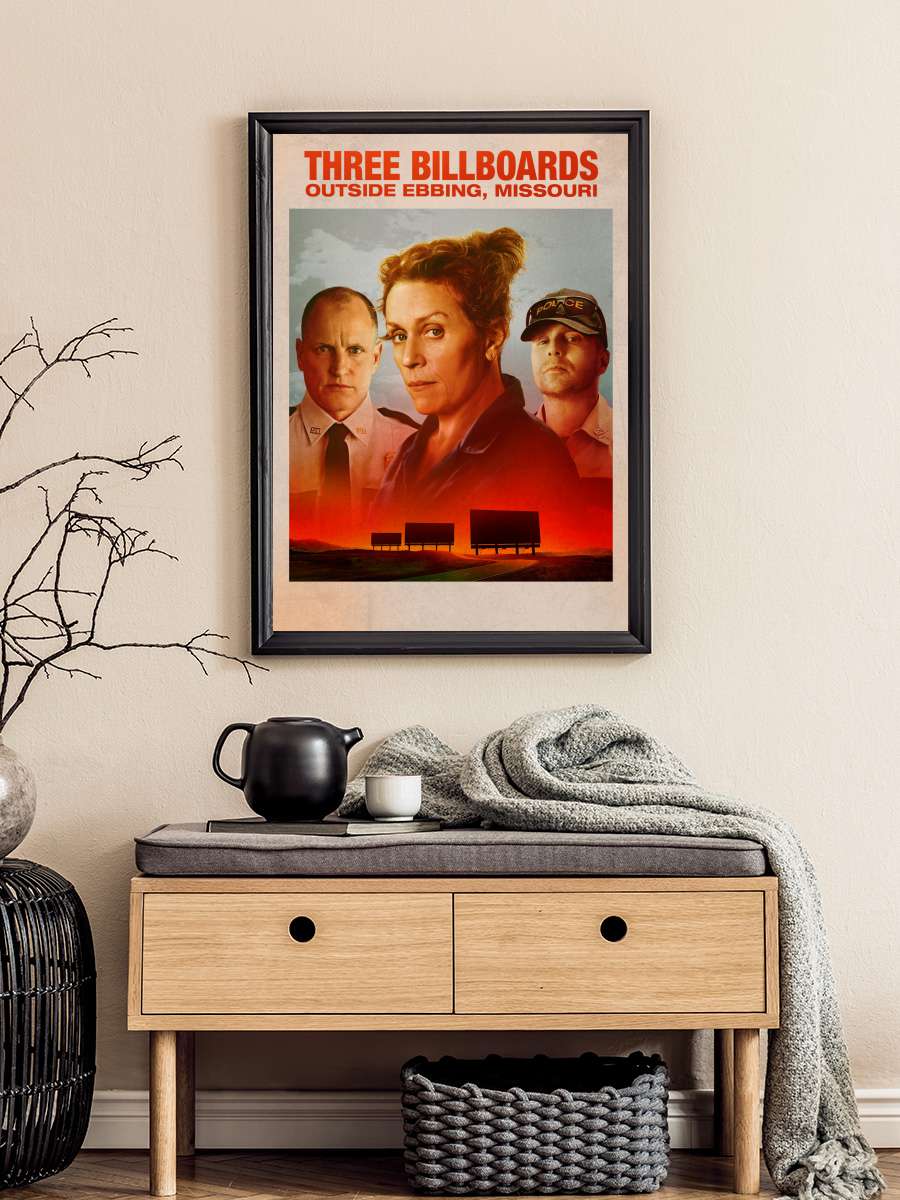 Üç Billboard Ebbing Çıkışı, Missouri - Three Billboards Outside Ebbing, Missouri Film Tablo Siyah Çerçeveli Film Poster Afiş Tablo