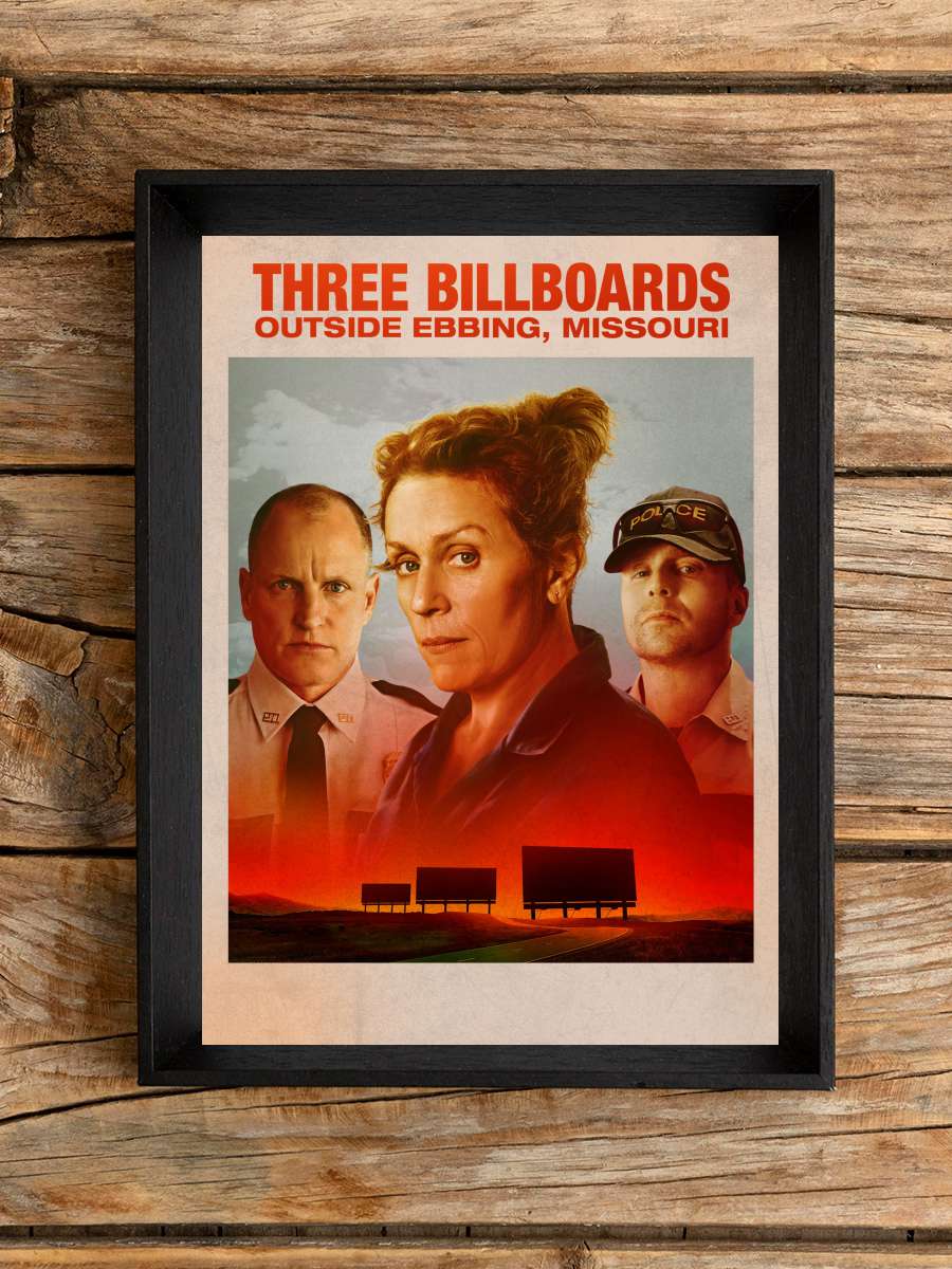 Üç Billboard Ebbing Çıkışı, Missouri - Three Billboards Outside Ebbing, Missouri Film Tablo Siyah Çerçeveli Film Poster Afiş Tablo