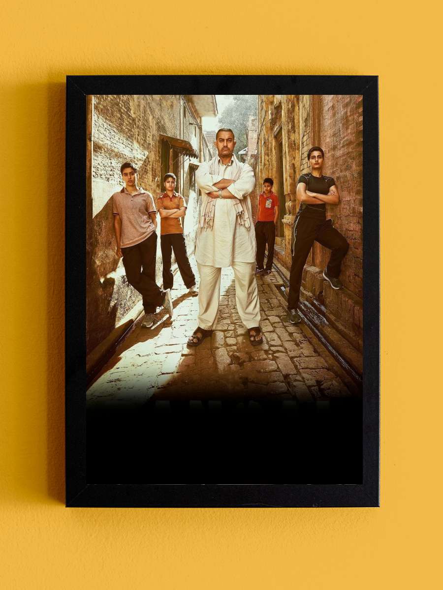 Dangal - दंगल Film Tablo Siyah Çerçeveli Film Poster Afiş Tablo