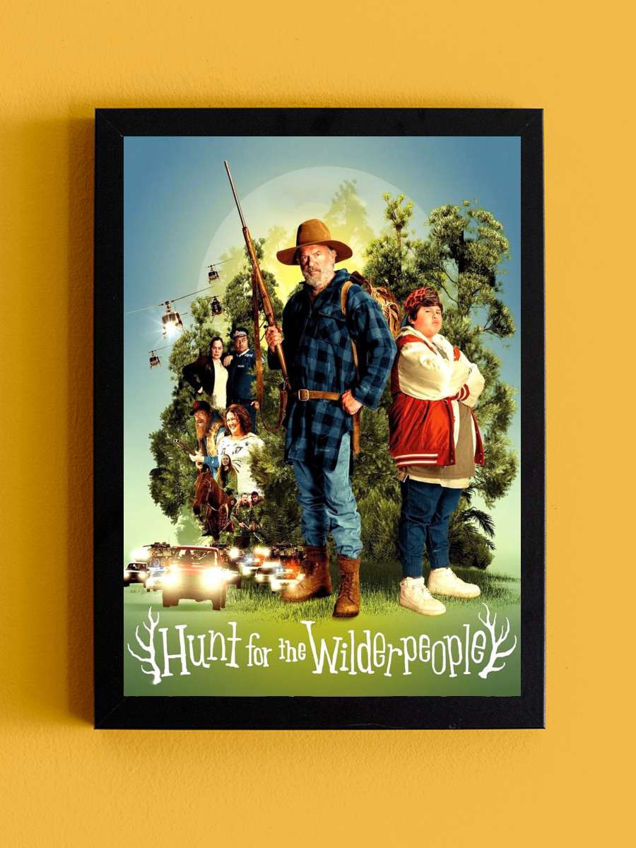 Vahşiler Firarda - Hunt for the Wilderpeople Film Tablo Siyah Çerçeveli Film Poster Afiş Tablo