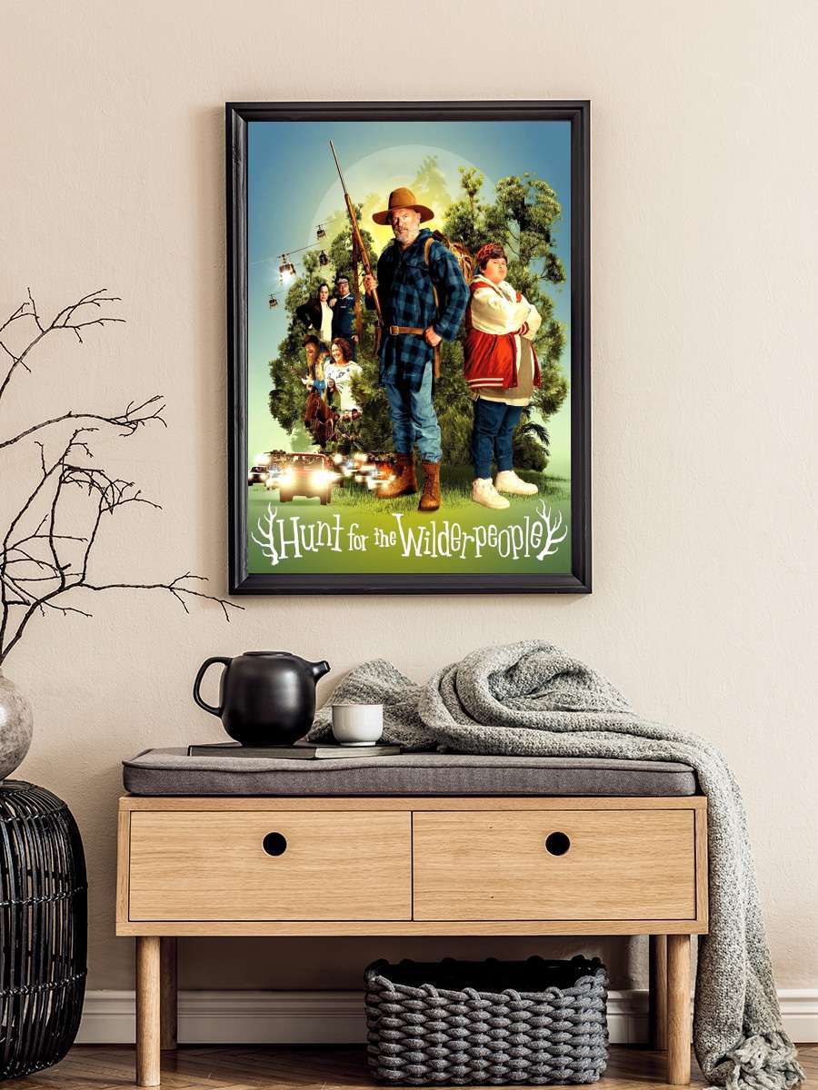 Vahşiler Firarda - Hunt for the Wilderpeople Film Tablo Siyah Çerçeveli Film Poster Afiş Tablo