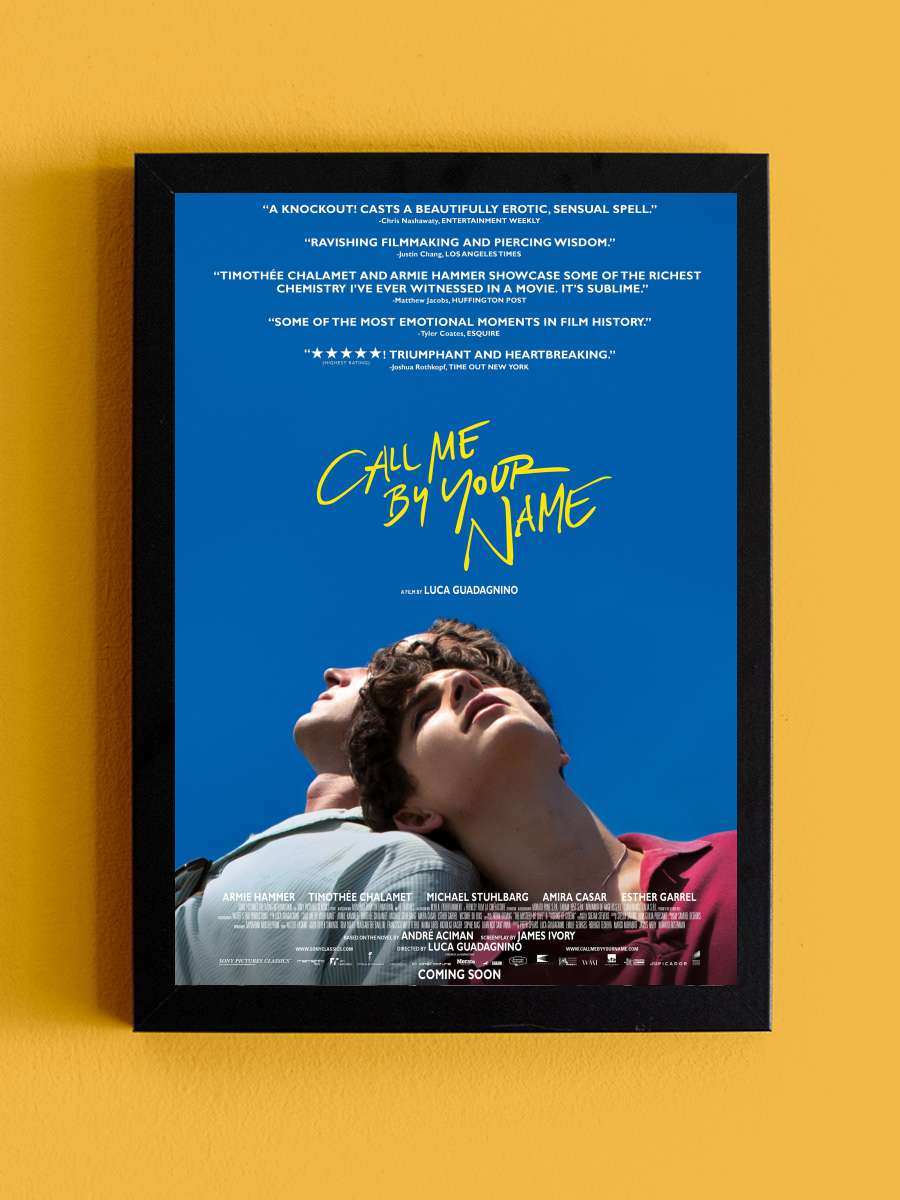 Beni Adınla Çağır - Call Me by Your Name Film Tablo Siyah Çerçeveli Film Poster Afiş Tablo