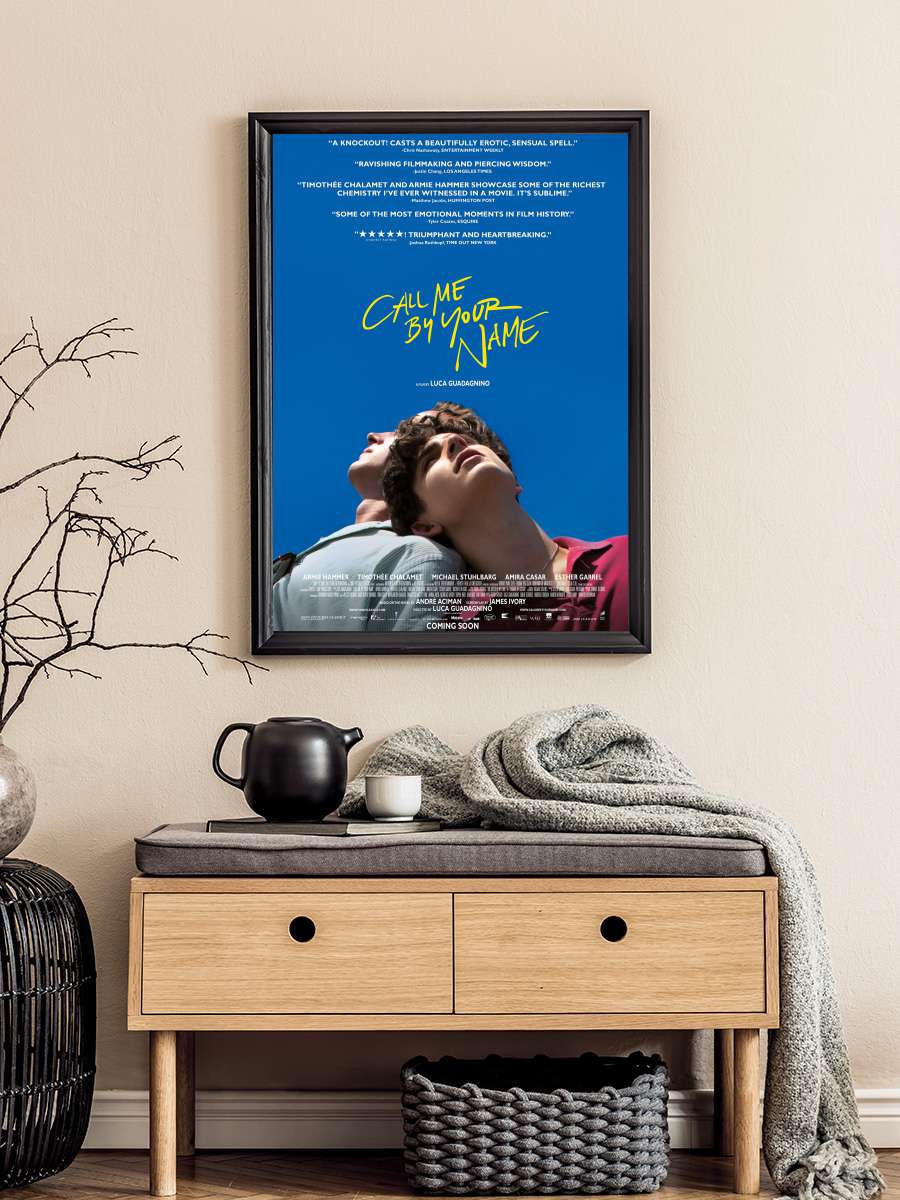 Beni Adınla Çağır - Call Me by Your Name Film Tablo Siyah Çerçeveli Film Poster Afiş Tablo