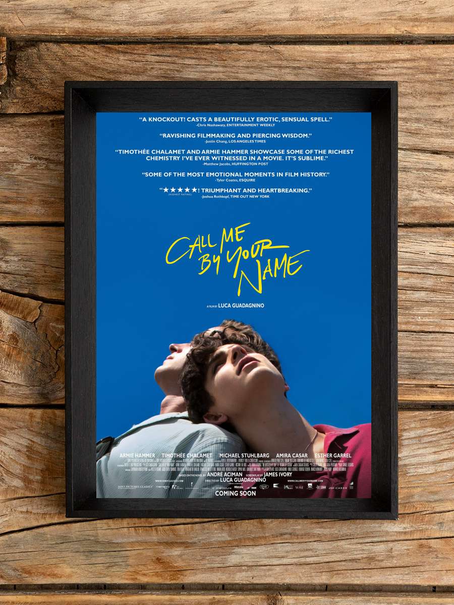 Beni Adınla Çağır - Call Me by Your Name Film Tablo Siyah Çerçeveli Film Poster Afiş Tablo