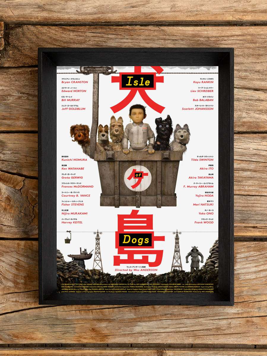 Köpek Adası - Isle of Dogs Film Tablo Siyah Çerçeveli Film Poster Afiş Tablo