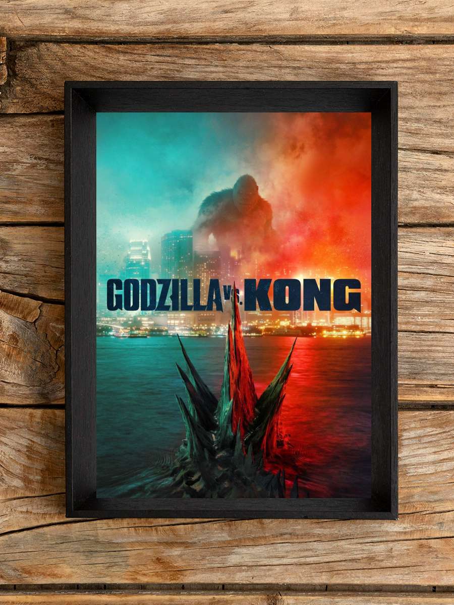 Godzilla vs. Kong Film Tablo Siyah Çerçeveli Film Poster Afiş Tablo