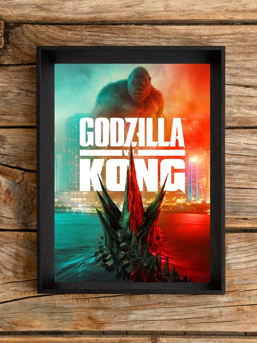 Godzilla vs. Kong Film Tablo Siyah Çerçeveli Film Poster Afiş Tablo