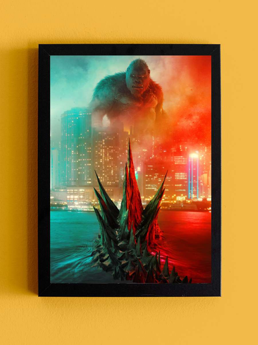 Godzilla vs. Kong Film Tablo Siyah Çerçeveli Film Poster Afiş Tablo