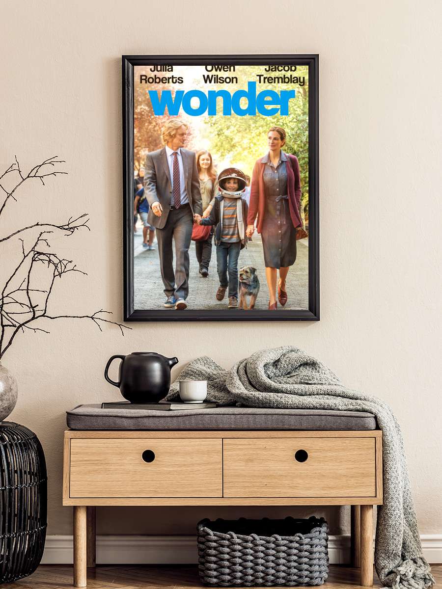 Mucize - Wonder Film Tablo Siyah Çerçeveli Film Poster Afiş Tablo