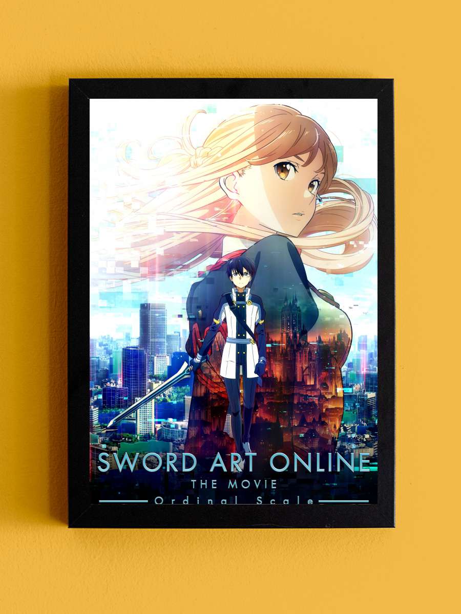 Sword Art Online Movie: Ordinal Scale - 劇場版 ソードアート・オンライン -オーディナル・スケール- Film Tablo Siyah Çerçeveli Film Poster Afiş Tablo