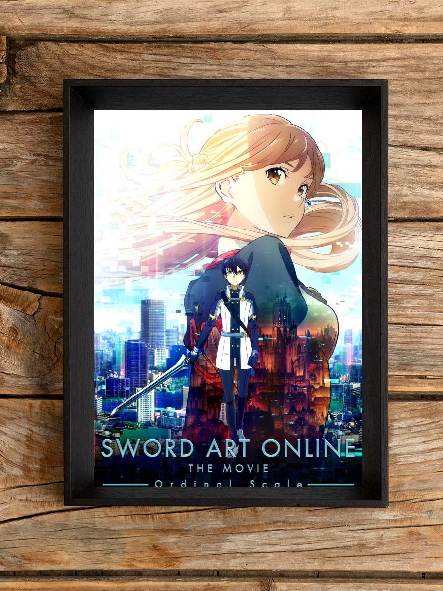 Sword Art Online Movie: Ordinal Scale - 劇場版 ソードアート・オンライン -オーディナル・スケール- Film Tablo Siyah Çerçeveli Film Poster Afiş Tablo